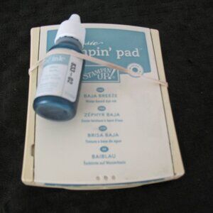 Stampin'Up! BAJA BREEZE CLASSIC INK PAD & RE-FILL-Used/Retired. Good.